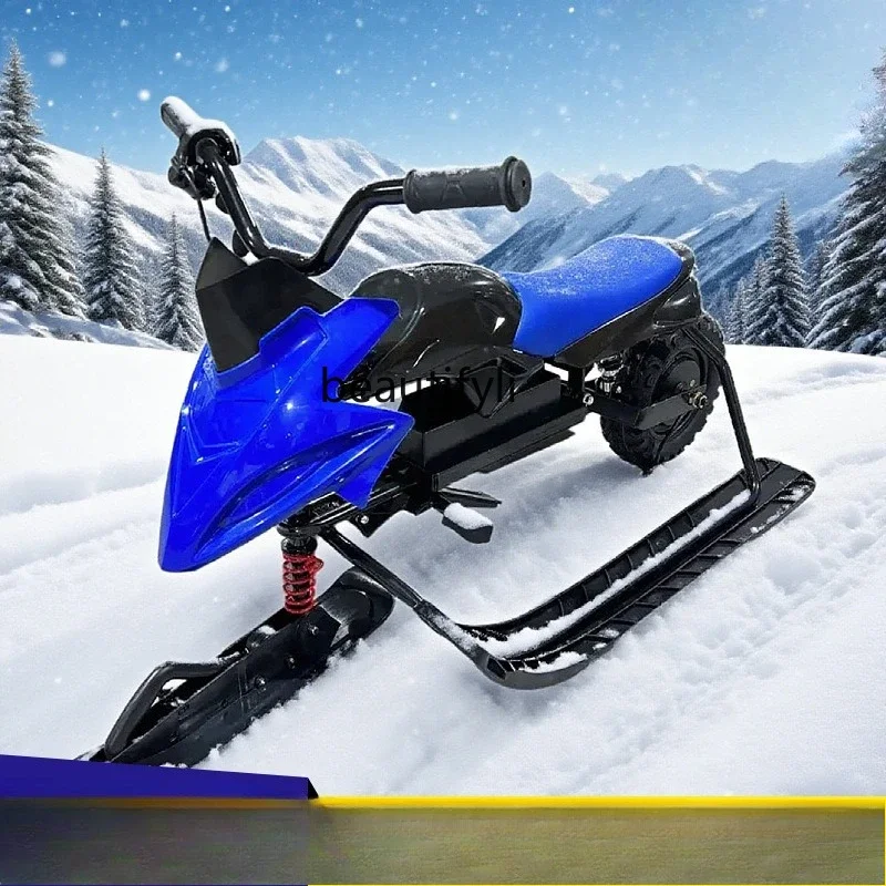 

Electric Snowmobile Anti-Slip Tire Type Skiing Car with Wheels Adult Snowboard Sled Car