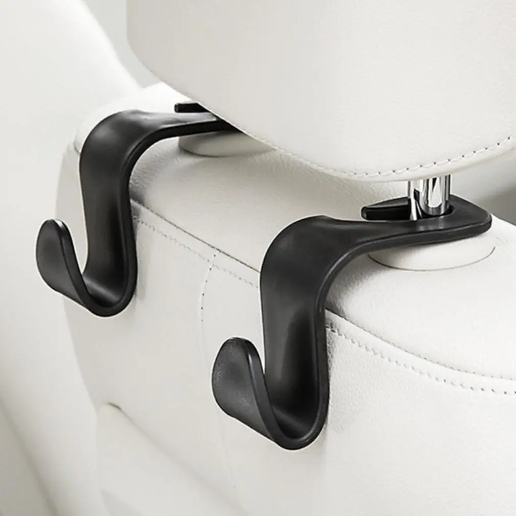 2024 Hot Sale New 2Pcs Hook Rear Headrest Organizer Hanger Storage Hook For Bag Handbag Umbrellas Car Accessories Fast Delivery