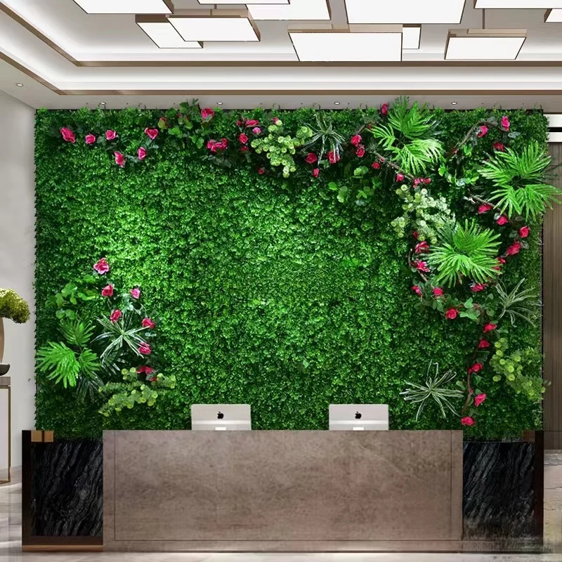 

40x60cm Artificial Plant Wall Plastic Lawn Fake Flower Plant Wedding Decoration Wall Subtropical Plant Grass Party Decoration