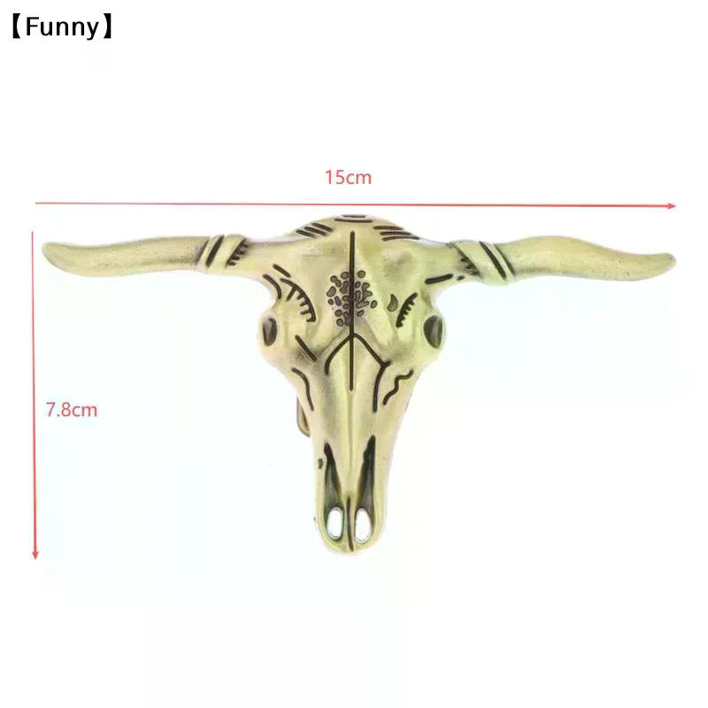 Belt Buckle Western Cowboy Zinc Alloy Cow Head Vintage Style Unique Men Jeans Gifts Accessory