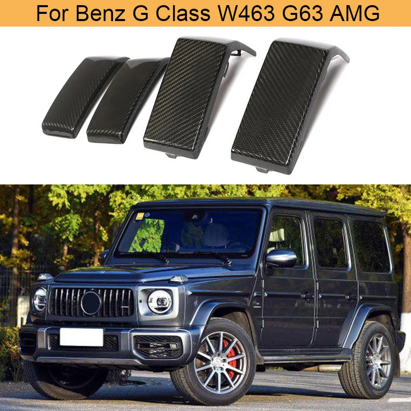 Car Front Rear Bumper Splitters Trim Guard For Mercedes-Benz G Class W463 G63 AMG 2019 Bumper Decoration Carbon Fiber