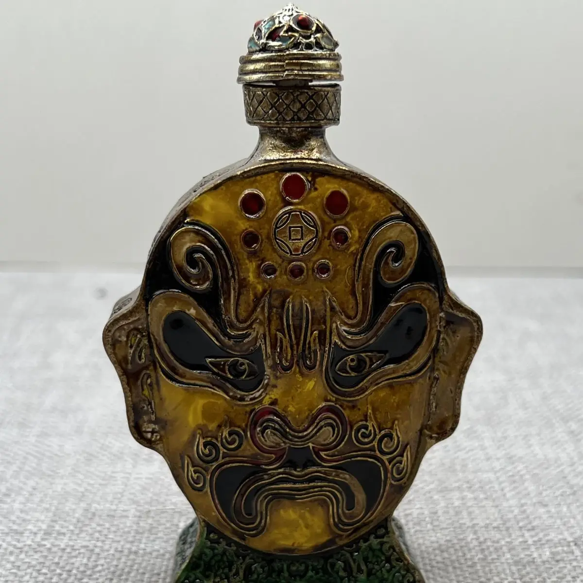 Retro Chinese peking opera mask Snuff Bottle mini bottle