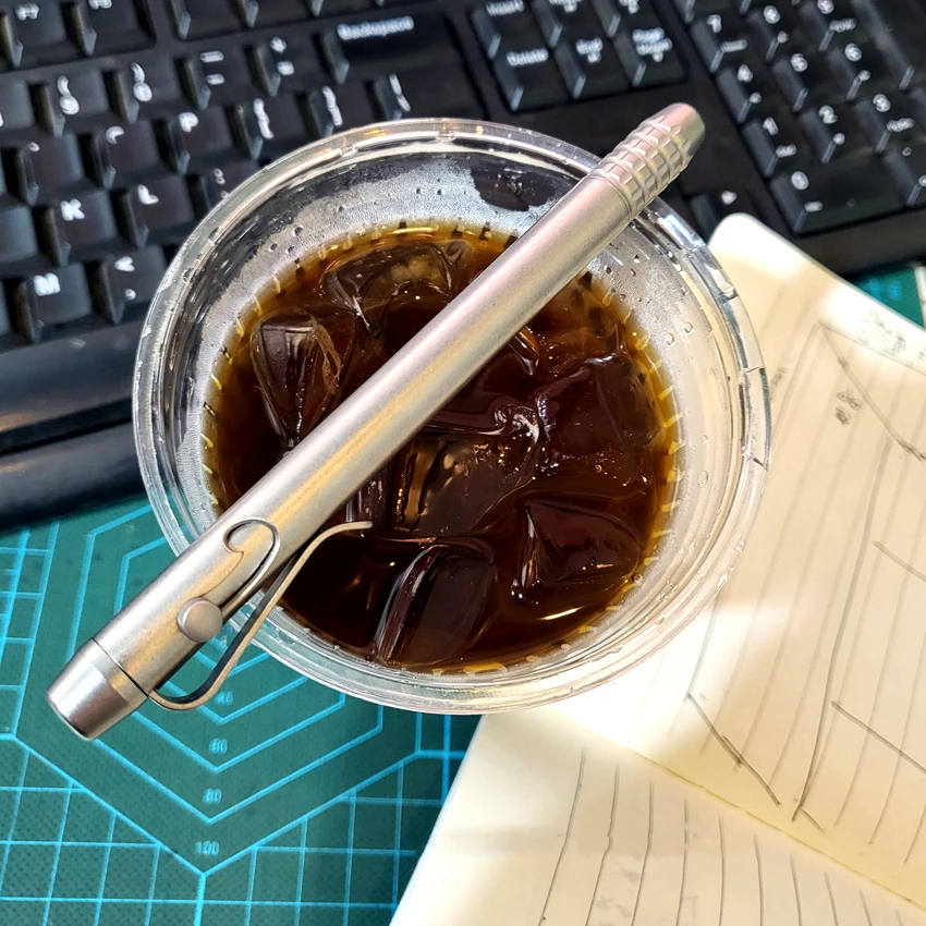 Pluma de empuje de perno Ti2, pluma de dibujo de escritura a mano de aleación de titanio, pluma de Gel de recarga Schneider G2