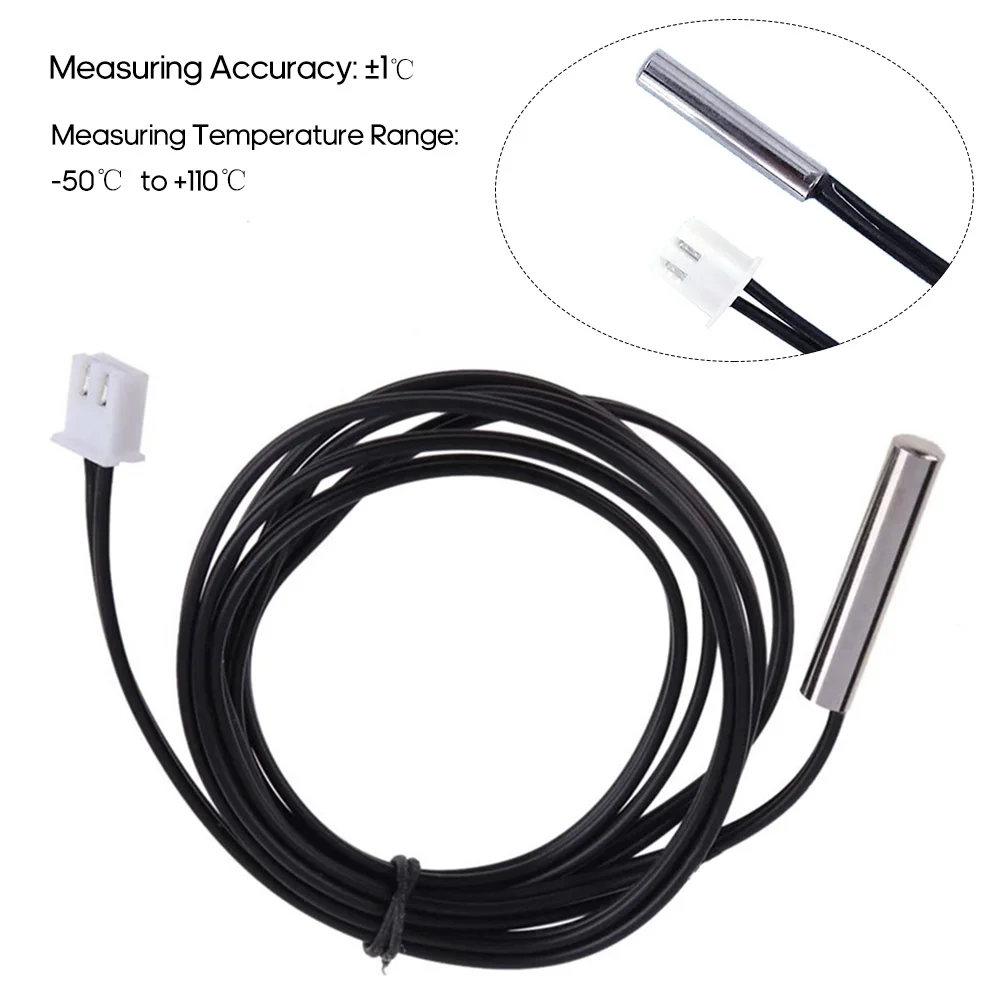 T106 Temperature Sensor Probe -50℃-110℃ High Accuracy Water-resistant NTC 10K/B3435 Thermistor Wire Temperature Probe Cable