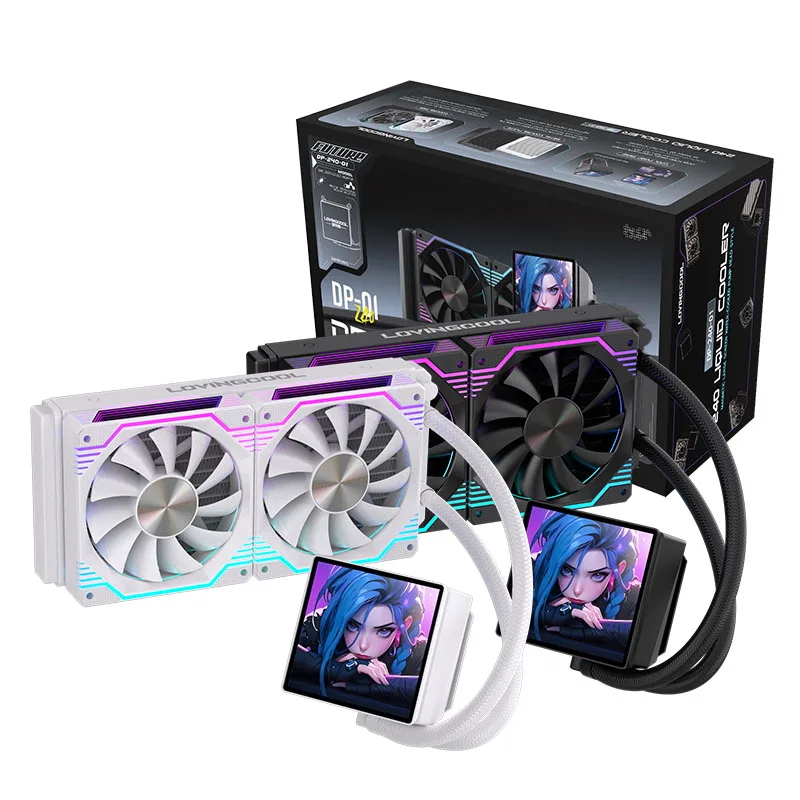 Lovingcool Hot Sale ARGB 4.0-inch Video Display Screen 240mm Computer CPU Cooling Integrated Water-cooled Radiator For 2011/2066