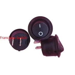 10PCS Round boat type switch opening 20MM R13-112A single knife  throw 10A UL CQC