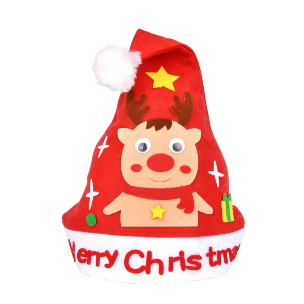 

Non-woven Fabric Handmade Santa Hat Kriss Kringle Santa Claus DIY Christmas Hat Toy Elk Father Christmas Kriss Kringle Hat