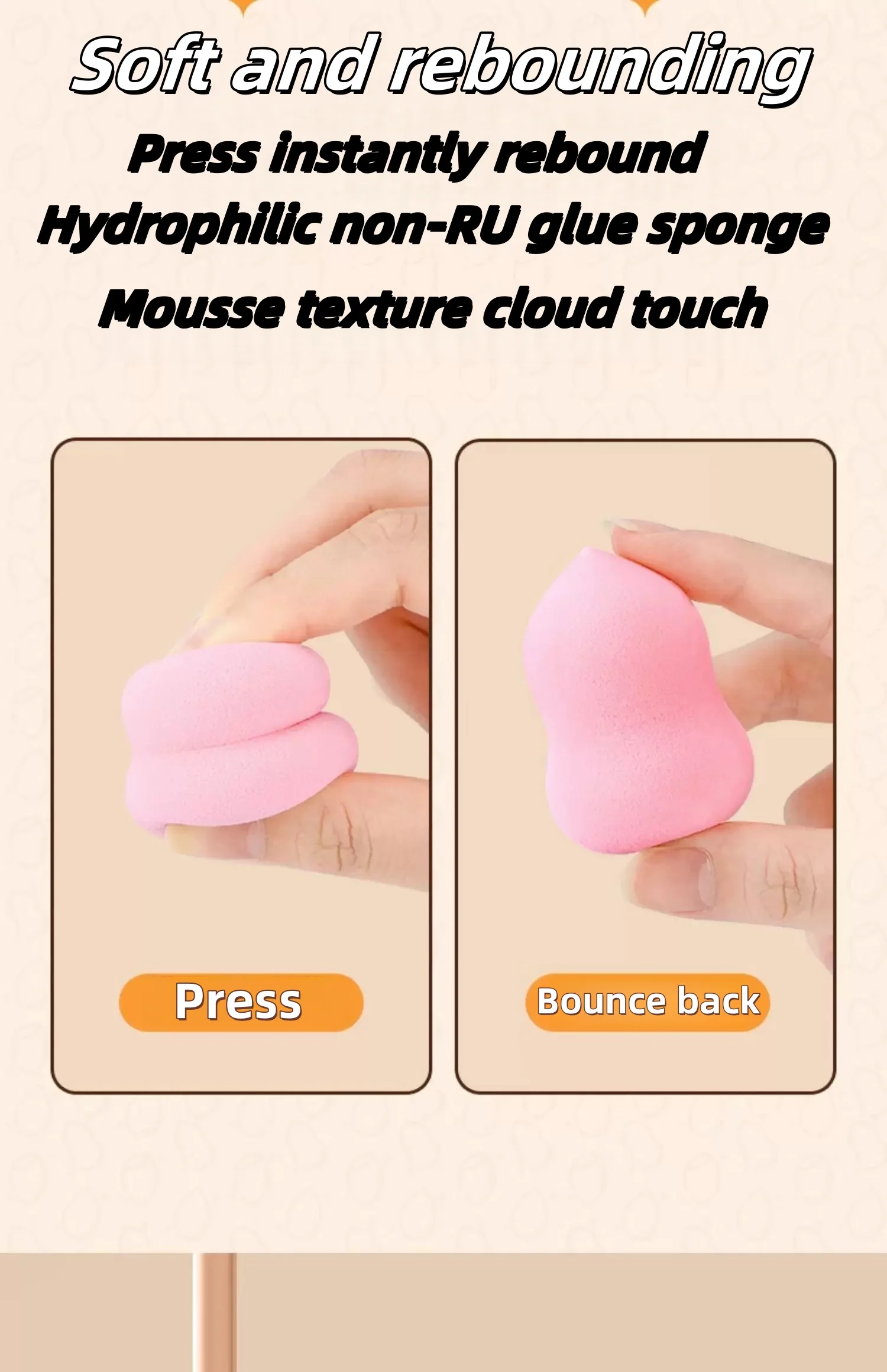 Esponja cosmética para maquillaje, base en polvo, esponja de maquillaje profesional para mujeres, herramientas de maquillaje, accesorios cosméticos, 1 Uds.