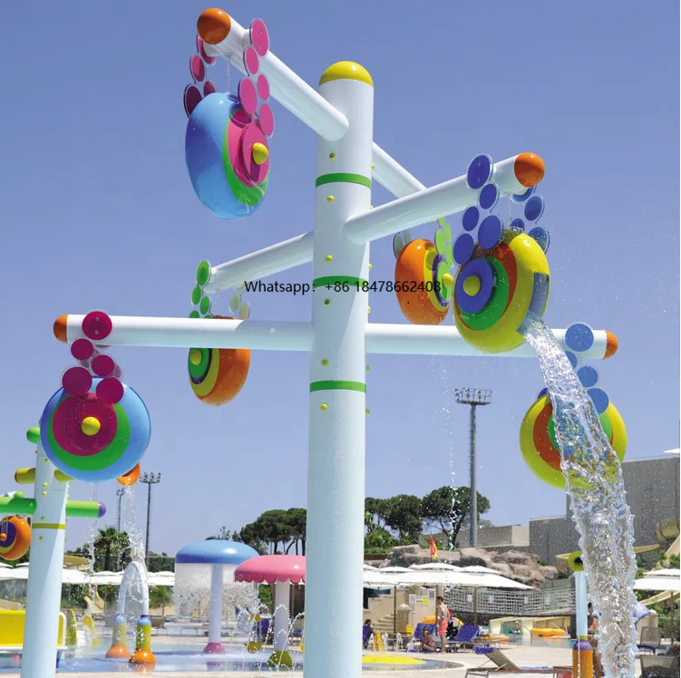 

Aqua Play Equipment Splash Cartoon Pad Water Park Rotatable Spray Splash Equipment Children's Spray Park Splash Pad Gear