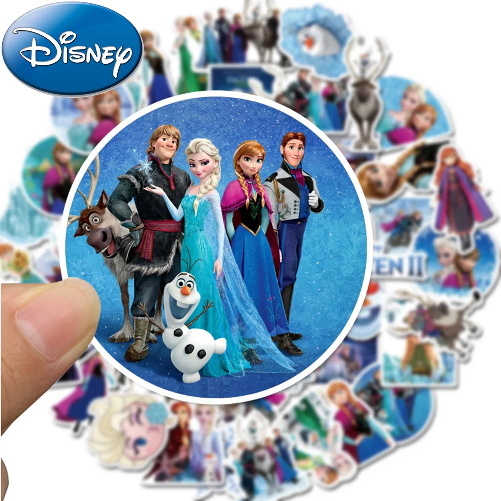 10/30/50pcs 만화 디즈니 냉동 스티커 애니메이션 DIY 노트북 전화 스케이트 보드 노트북 방수 귀여운 공주 스티커 장난감 선물