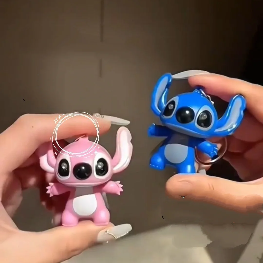 Lilo & Stitch Anime Stitch Talking I Love You Spielzeuganhänger Niedlicher Cartoon Michael Wazowski Geschenk Leuchtendes Kawaii-Soundspielzeug