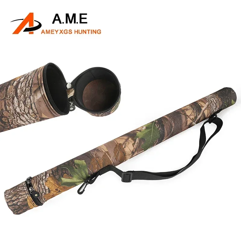 

Camo Arrow Quiver Case Archery PVC Tube Adjustable Shoulder Can Carry 30pcs Arrow Back Bag for Wild Shooting Hunting Accessories