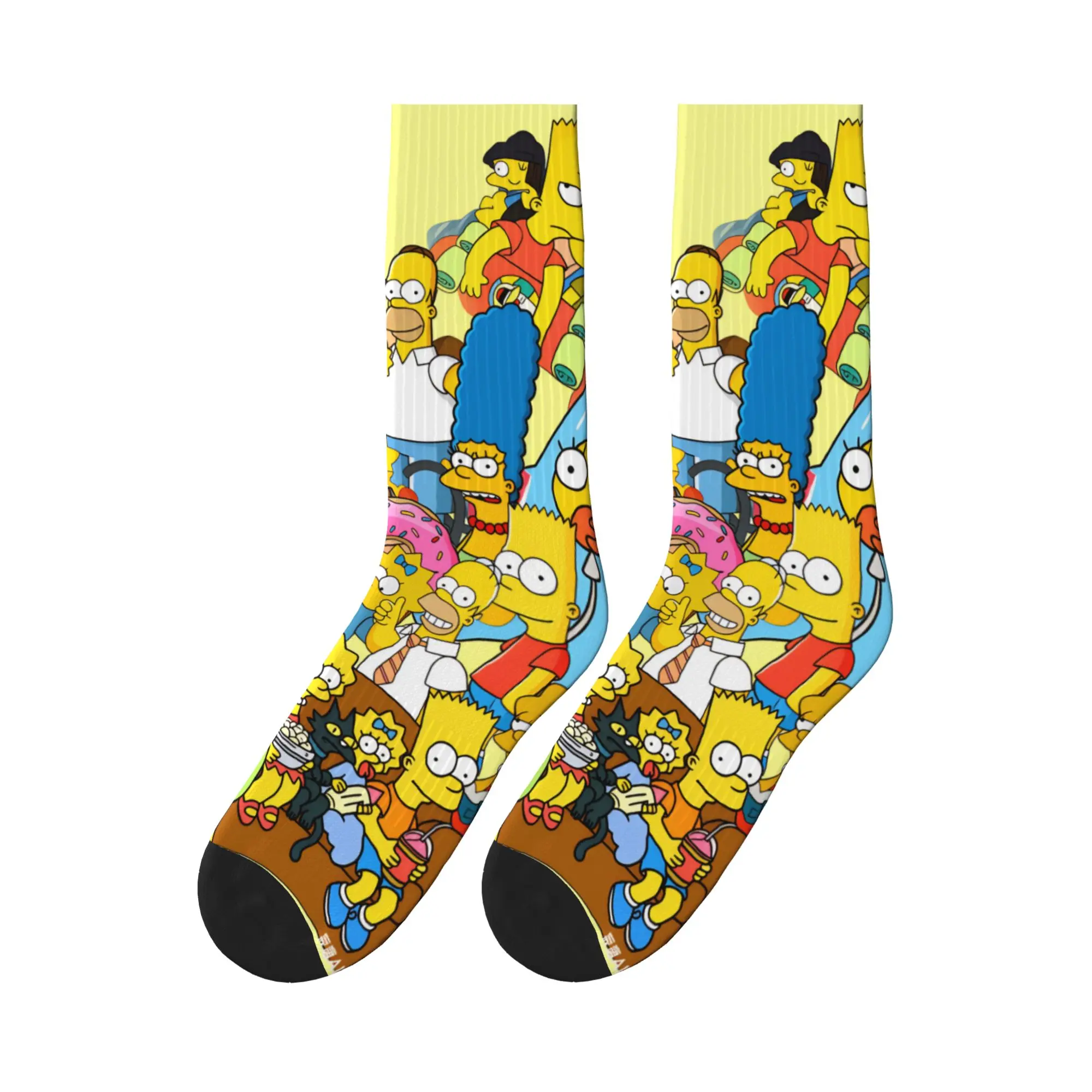 Men'S Fashion Youtube - S-Simpsons Family Collage Poster Socks Printed