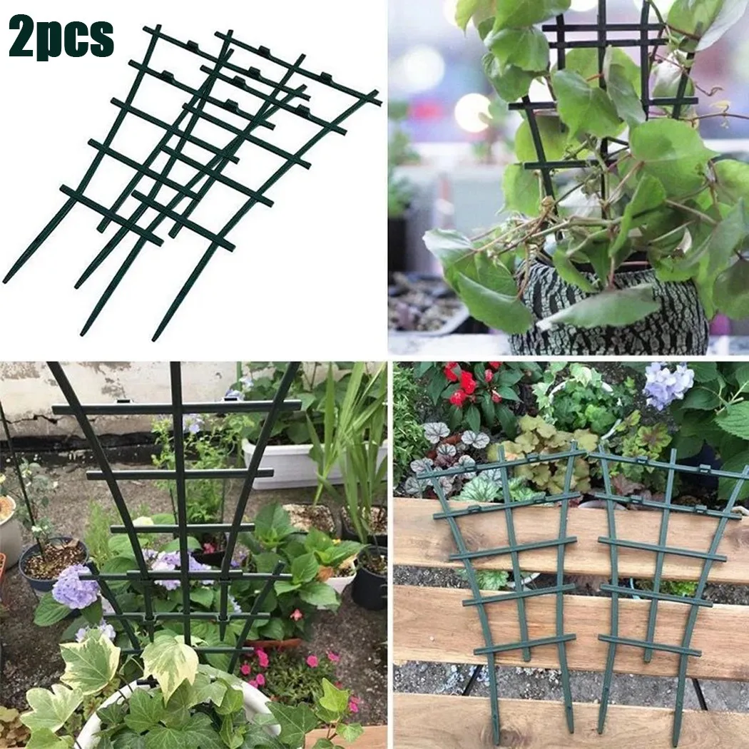 Plant Ties Plant Support Climbing Trellis 2pcs/set Garden Plant Green Growing Cages Stake Plastic Practical Hot