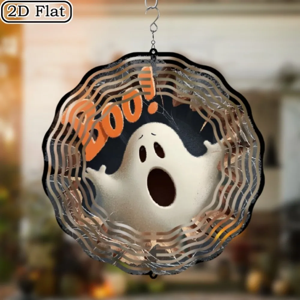 CIFBUY Metal Wind Spinner 2D Flat Sublimation Blank Rotating Kinetic Garden Decor for Patio Yard Balcony Iron Hanging Ornament