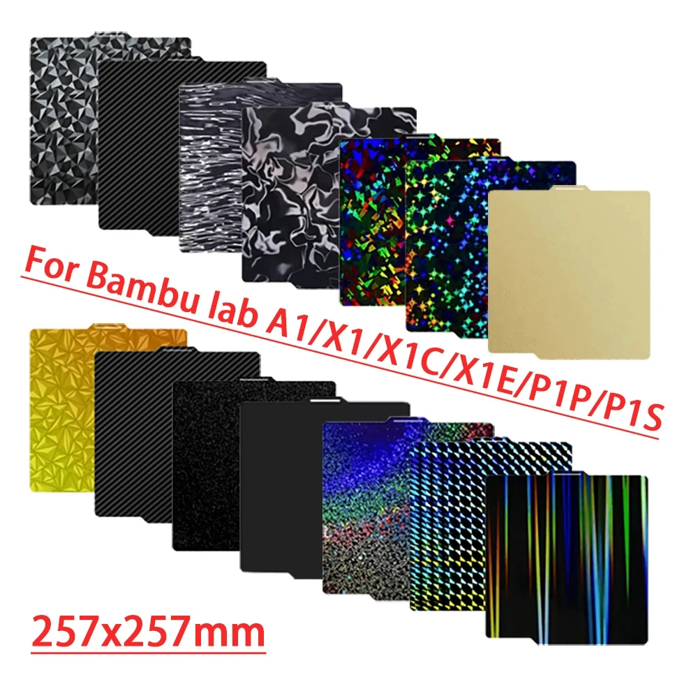 Płyta drukująca do Bambu Lab A1 P1P P1S P2S Gładka X1C Stal sprężynowa Dwustronna do druku 3D do Bamboo X1 Carbon Plate Bed — zdjęcie produktu 7