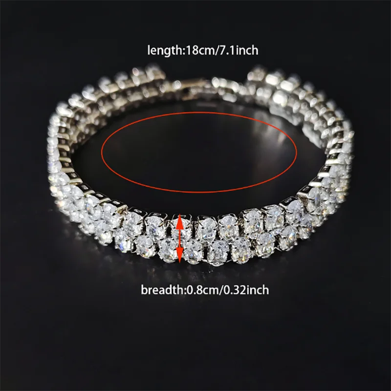 2024 New Arrival Unique Design Luxury Silver Color Oval Bracelet Bangle for Women Valentine\'s Day Gift Jewelry S8259