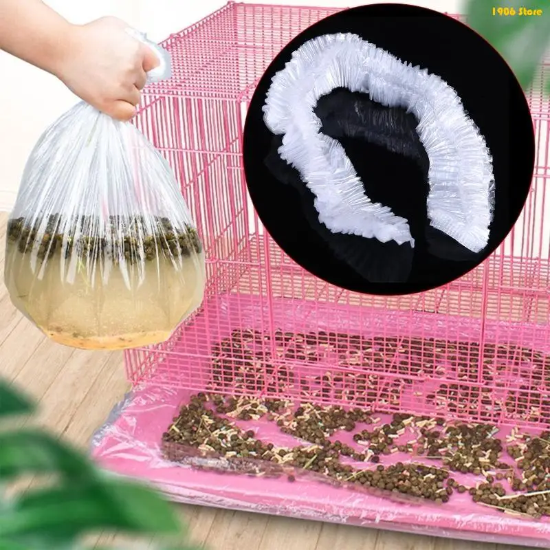 U1JB 10Pcs/Set Rabbit Cage Liners Disposable Large Plastic Mat Films for Bunny Chinchillas Hamsters Hedgehogs