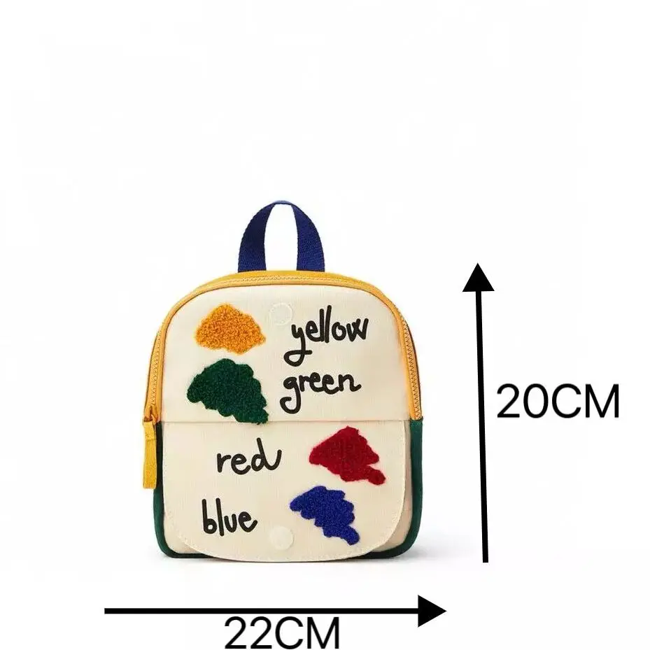 Casual Fashion Backpacks Children\'s Planet Ornament Colorblock Two Shoulders Bags Baby Girls Contrast Color  Small Bag