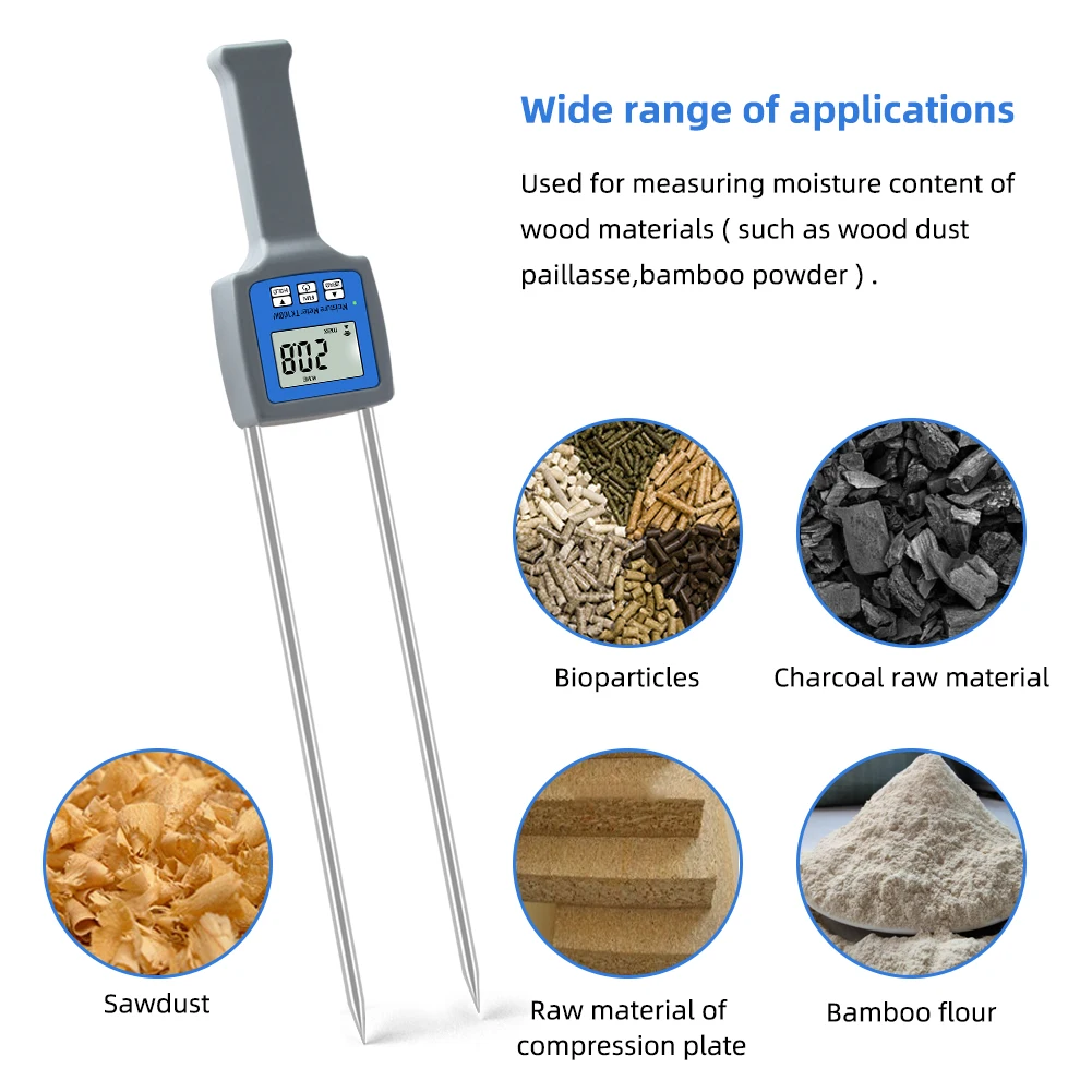 Yieryi 4 Digital LCD Wood Sawdust Paillasse Powder Hay Bale Peat Moisture Meter TK100W Hygrometer Arrived