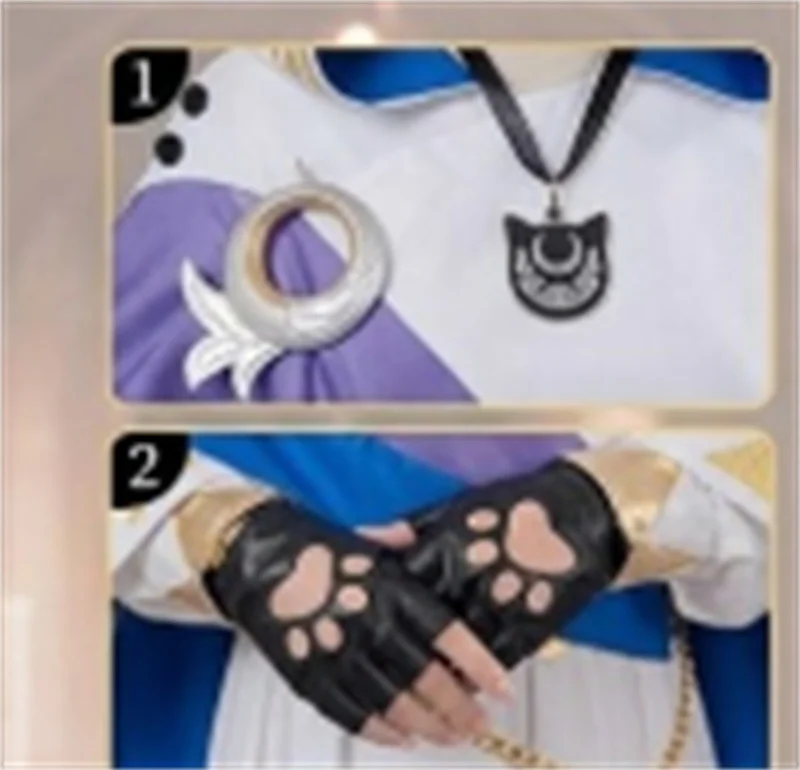 

Game Honkai Star Rail Priest Cipher Costume Costume Wig Jumpsuit Full Set Hallowmas Anime Comic-con Party Role Play Clothes Cos