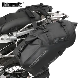 Rhinowalk 2 Pcs Motorcycle Saddle Bag Waterproof 18L/28L/48L Large Capacity Universal Motorcycle Side Pannier Travel Luggage Bag