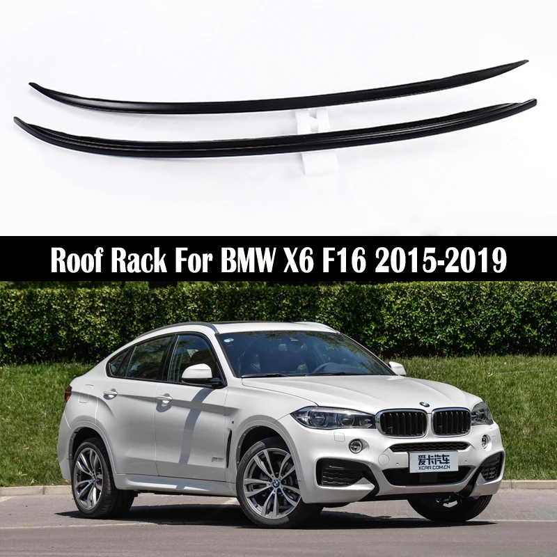 

OEM style Roof Rack For BMW X6 F16 2015-2019 Rails Bar Luggage Carrier Bars top Cross bar Rack Rail Boxes Aluminum alloy