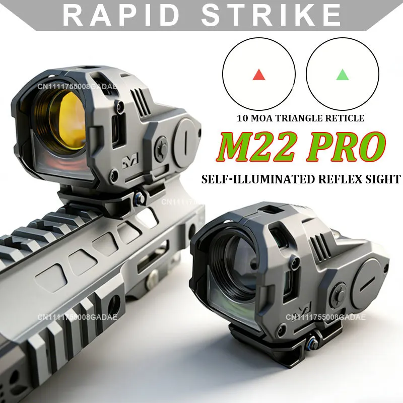 

MEPROLIGHT M22 PRO Self-illuminated Red Dot Sight with Fiber/Tritium Double Light Module Rifle Optic Scope Picatinny Rail Mount