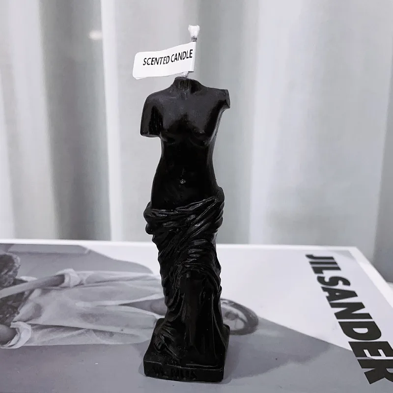 3.5x11cm Venus Broken Arm Statue Scented Candle Goddess Sculpture Sculpture Scented Candle Smokeless Soy Wax