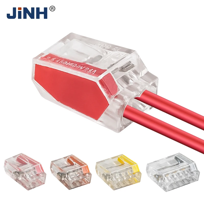 27/55/102PCS CMK25 Series Quick Push-In Conductor Connectors Electrical Wiring Terminals Cable Connectors for Secure Wiring