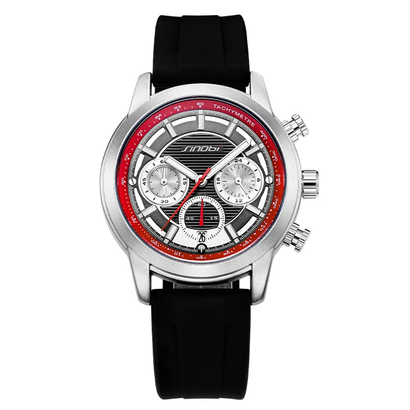Sport Wristwatch with Small Three Hands Date Display Waterproof Round Dial Paper Box for Men Casual