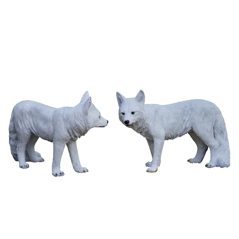 Simulation personnalisable de renard, sculpture d'animaux d'extérieur, jardin, croquis décoratif