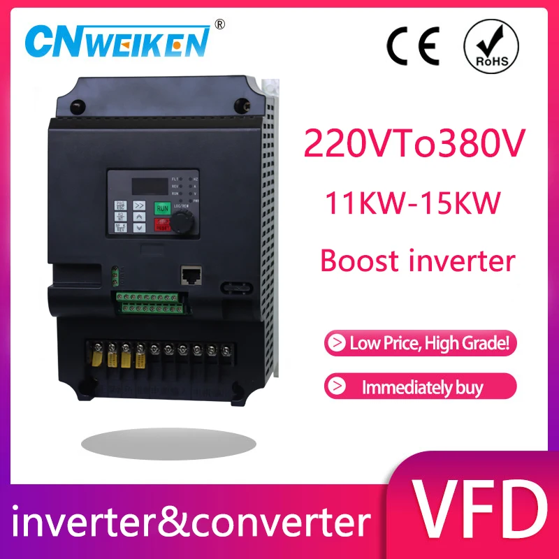 inversor de frequencia vfd conversor de frequencia motor de saida trifasico entrada monofasica para 380v 11kw 15kw 185kw 22kw 30kw 220v 02