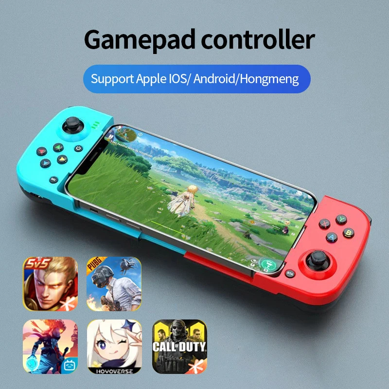 D3 Wireless Bluetooth Gamepad Type-C Retractable Game Controller Joystick For PUBG Mobile Support IOS Android TV/PC Device PS4
