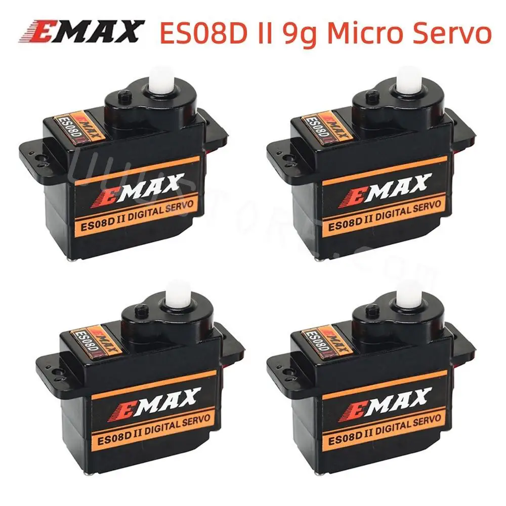 1/2/4 sztuk EMAX ES08D II 9g plastikowe mikro analogowe serwo dla helikopter RC samolot zdalnie sterowany Quadcopter