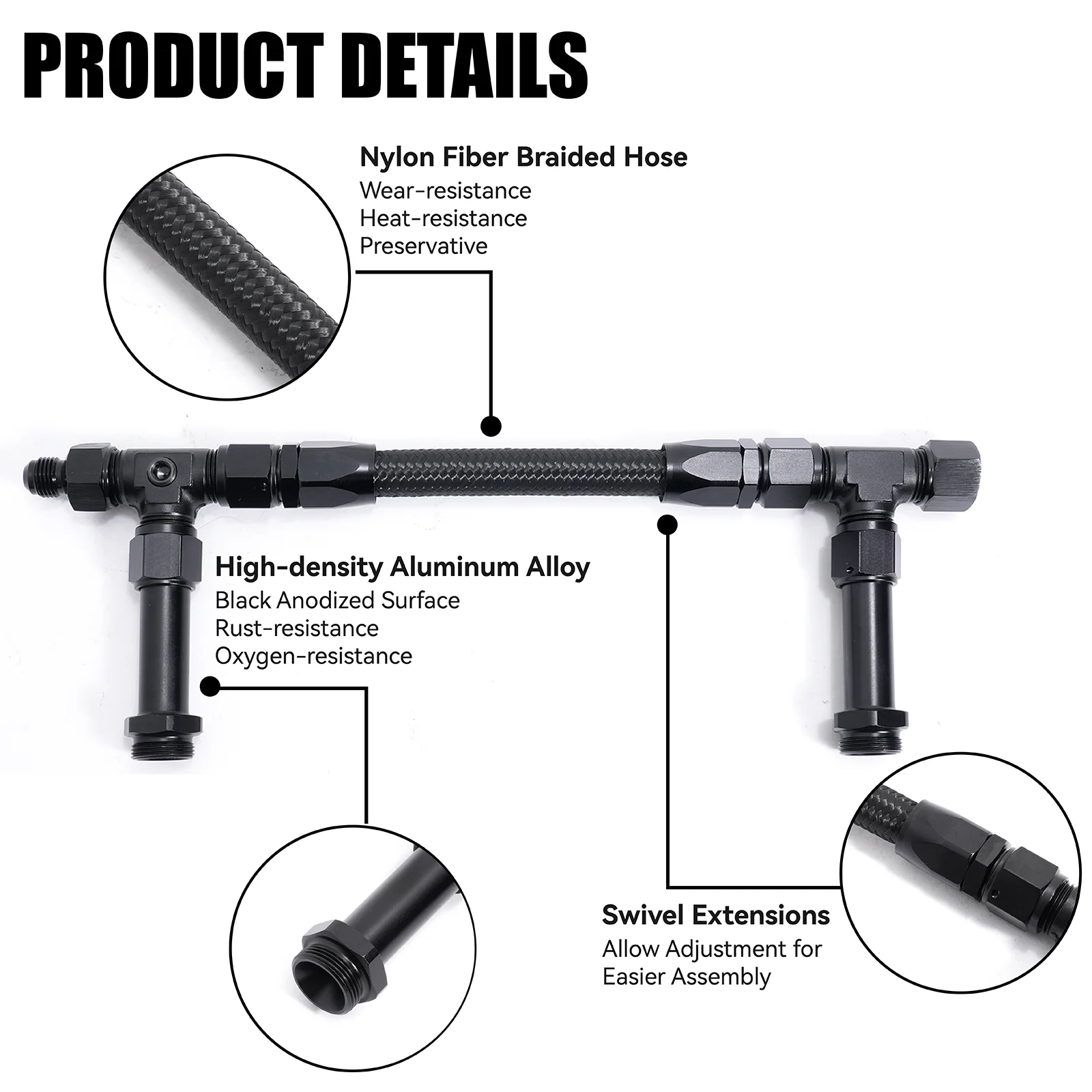 AN8 مضخة مزدوجة لخط وقود الكربوهيدرات المزدوج المضفر لمكربن هولي 4150