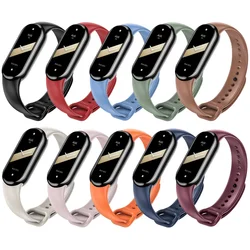 Soft Official Silicone Strap for Xiaomi Mi Band 10 9 8 Sports Smart Bracelet Wristband Mi Band 8 9 Replacement Accessories Belt