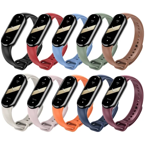 Correa de silicona oficial suave para Xiaomi Mi Band 10 9 8 pulsera deportiva inteligente Mi Band 8 9 accesorios de repuesto cinturón