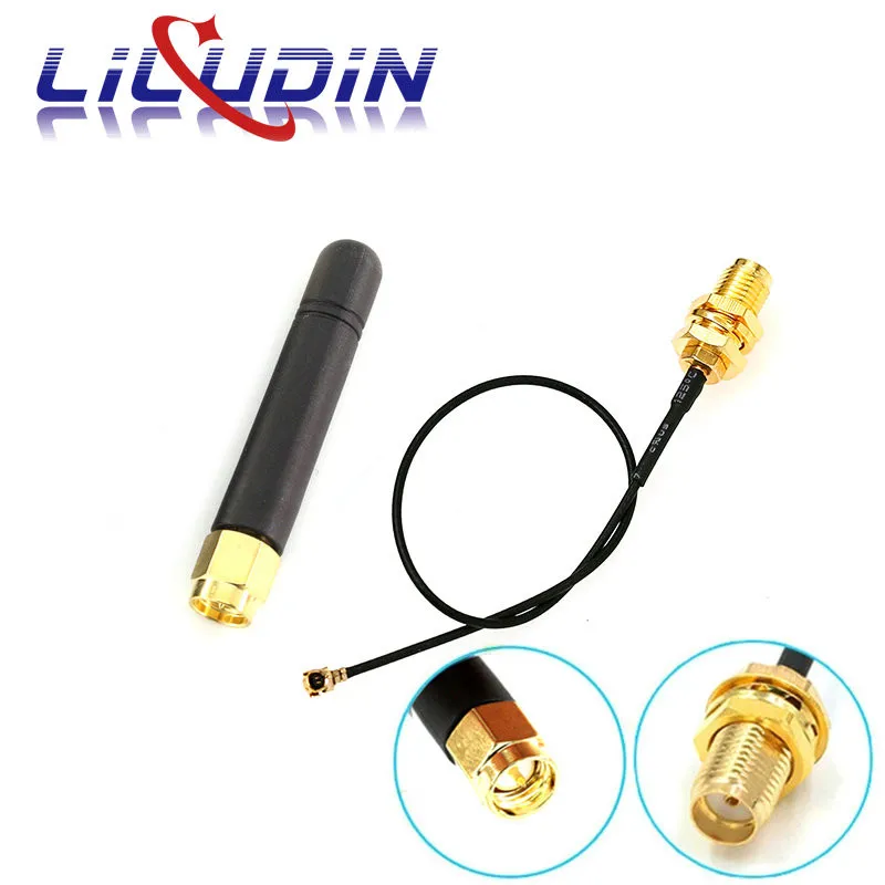 GSM 3dBi WiFi GSM Antenna Aerial SMA Female wireless router+ 15CM PCI U.FL IPX to Female Pigtail Cable SIM800L SIM800C GPRS