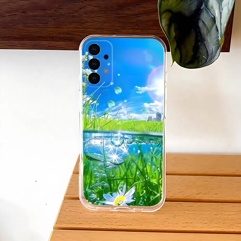 Funda colorida para teléfono Frutiger Aero Art para Samsung S30,S25,S24,S23,S21,S22,S20,S10,5G,FE,lite,PIus, funda Ultra transparente