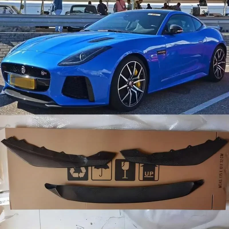 

Бампер для Jaguar F TYPE SVR 2013-2022, передний бампер из углеродного волокна, комплект спойлера для кузова, автомобильные аксессуары