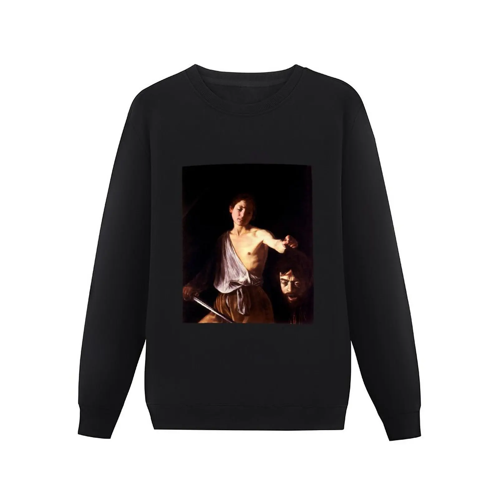 High Resolution Caravaggio David With The Head of Goliath 1610 Pullover Hoodie mens clothing oversize sweatshirts