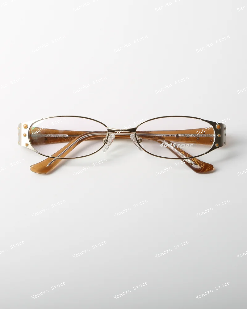 

2025 new retro metal rivet, plain matching, high myopia degree