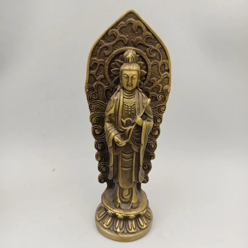 Copper Collection Ornaments: A Set of Western Three Saints Bronze Buddhas, Creative Home Decor Gifts and Crafts