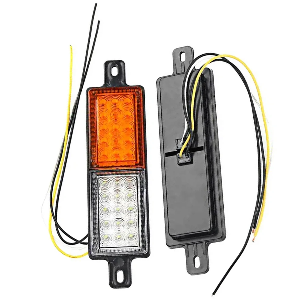 Front LED Indicator Park Light 12V ABS LED Bullbar Indicator Light DRL Amber Marker Lamp