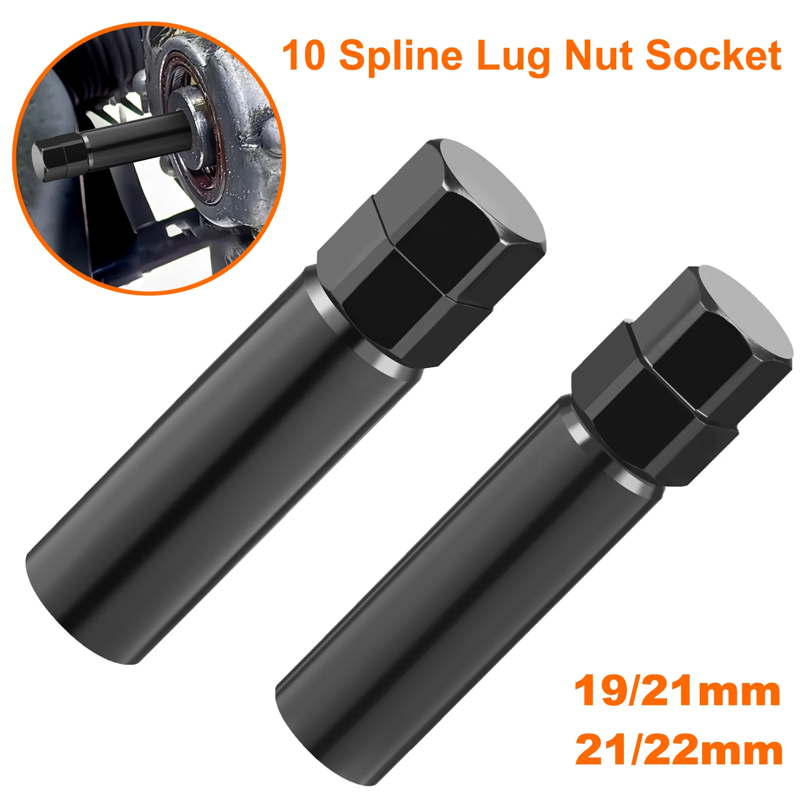 

10 Spline Lug Nut Socket Heavy Duty 10 Point Lug Nuts Remover Hex Drive Wheel Lock Removal Tool Replacement for Wheel Repairing