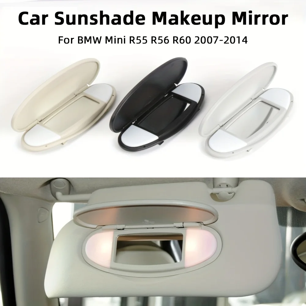 Für BMW Mini R55 R56 Auto Frontscheiben-Sonnenblende mit Schminkspiegel Mini-Sonnenschutz Kunststoffabdeckung 2007-2014 51167361833