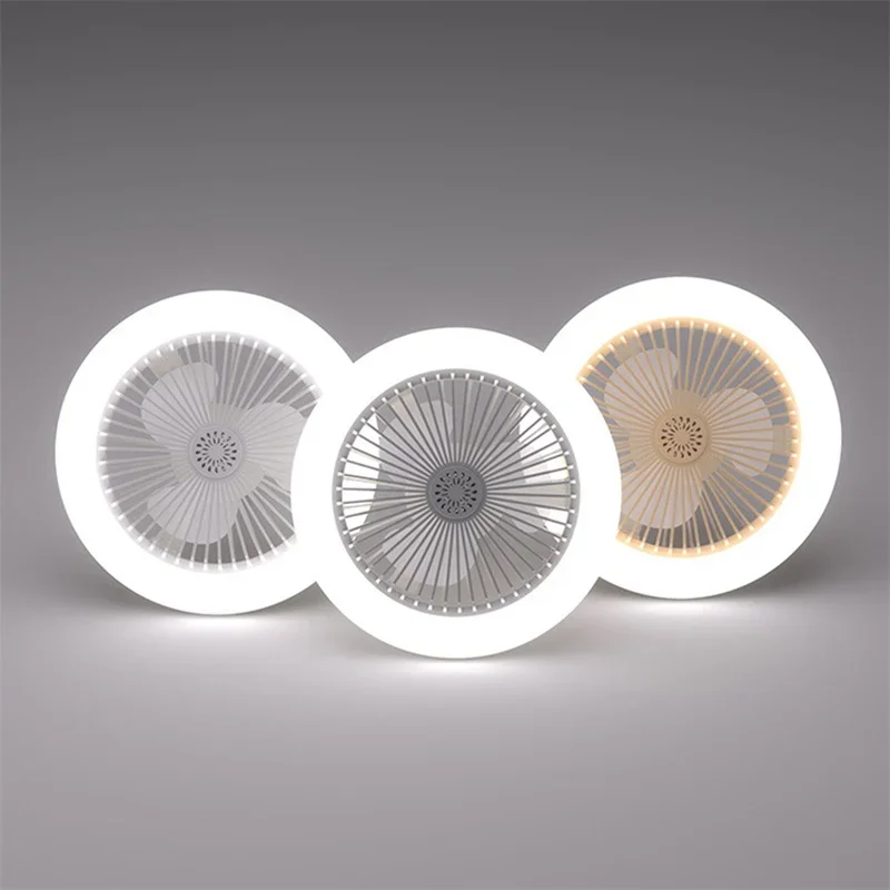 Ventilatore da soffitto 30w con lampada di illuminazione E27 Base convertitore interruttore manuale camera da letto soggiorno casa silenzioso