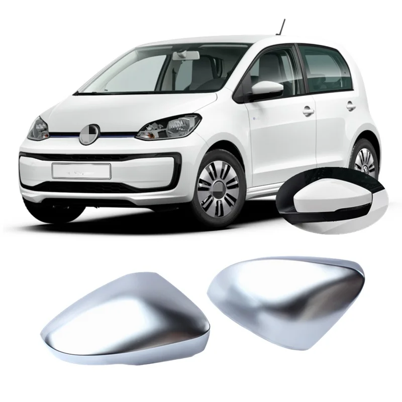 for VW Volkswagen Up e-Up Facelift 2016 2017 2018 2019 2020 2021 2022 2023 2024 Matt Chromed Gloss Black Side Mirror Cover Cap