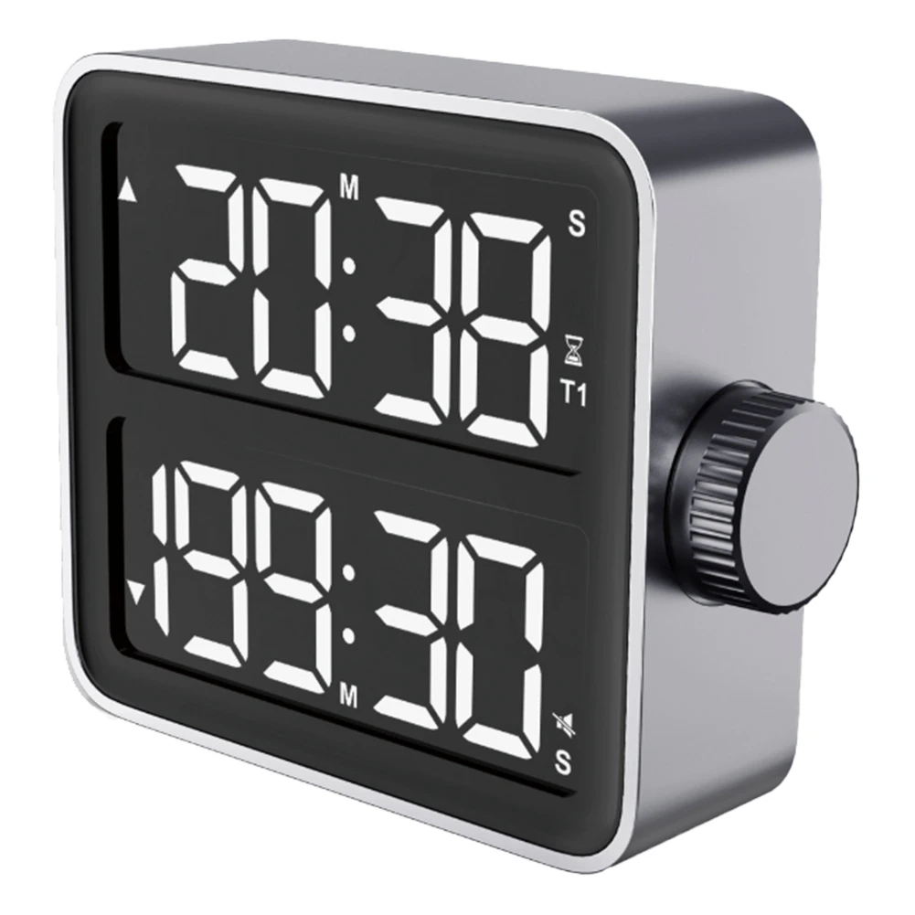 AA05 Kitchen Accessories Large LCD Digital Timer , Dual Screen Kitchen Timer, Indoor Study Timer, Bedroom, Bedside, Desktop